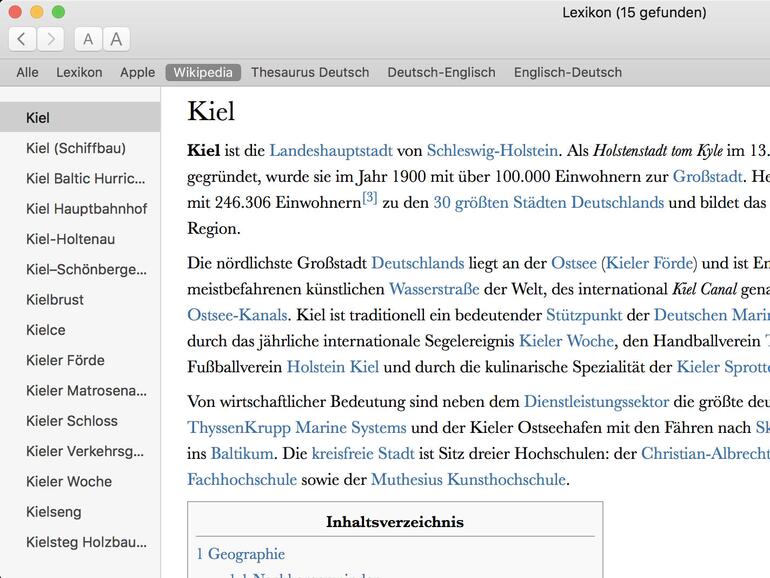 Lexikon eignet sich nicht nur, um fremdsprachige Vokabeln nachzuschlagen, sondern auch, um Einträge bei Wikipedia zu lesen.