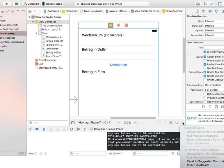 Damit alles an seinem Platz bleibt: automatisches Hinzufügen von Constraints.