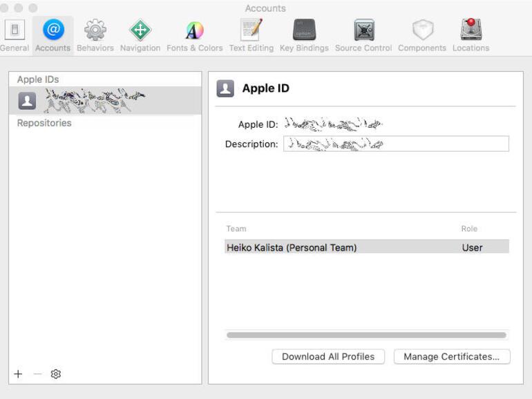 Einfügen der benötigten Bedienelemente.