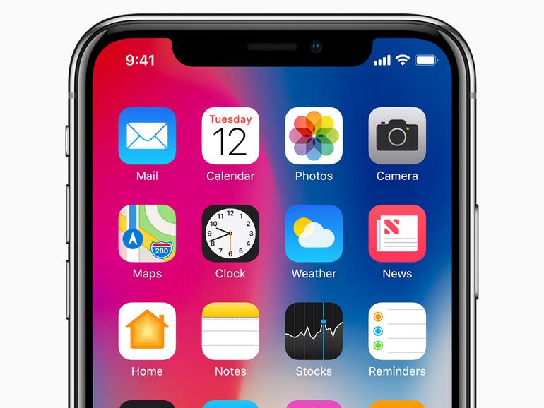 Das Display des iPhone X reicht bis zum Rand