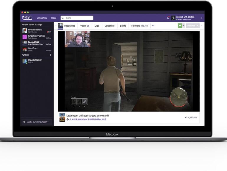 Twitch auf dem MacBook
