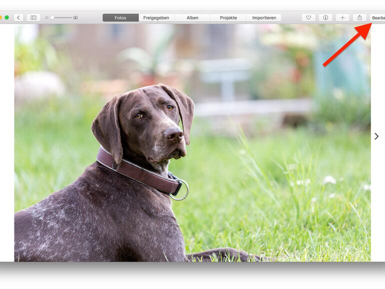 Erst klicken Sie auf „Bearbeiten“ und dann nehmen Sie Ihre Anpassungen vor