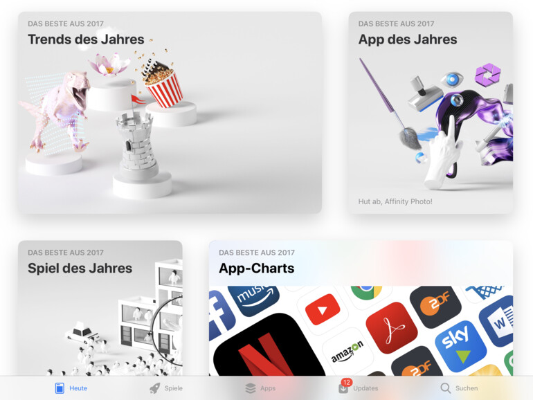 Auch im App Store für das iPad werden die Apps des Jahres vorgestellt