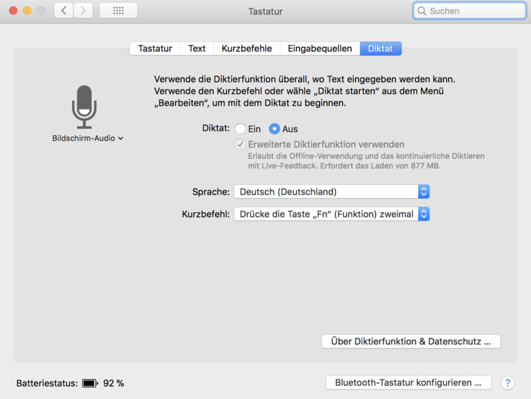 Die Aktivierung der Diktierfunktion am Mac geht leicht von der Hand