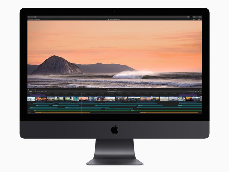 Videoschnitt von 4K- und 8K-Material funktioniert mit dem iMac Pro in Windeseile