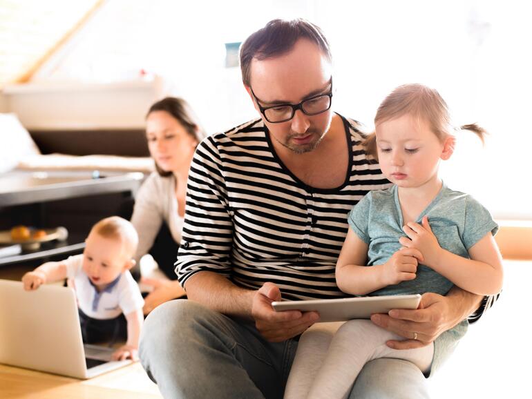 Eine Familie testet den eBlocker