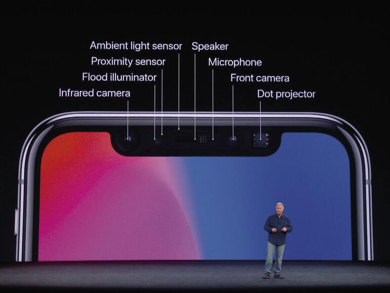 Apples Marekting-Chef Phil Schiller erklärt die Funktionen der TrueDepth-Kamera im iPhone X.