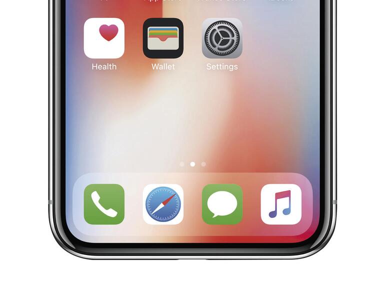 Keine Home-Taste, kein Touch ID. Laut Apple sinkt mit Face ID die Wahrscheinlichkeit einer fälschlichen Entsperrung von 1:50.000 auf 1:1.000.000.