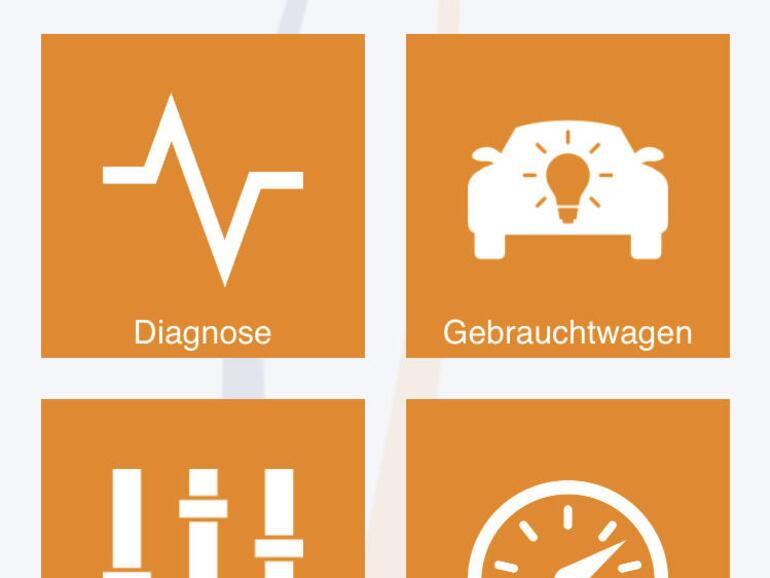 Über das Hauptmenü der Carly-App gelangt man zu den teilweise kostenpflichtigen Funktionen.