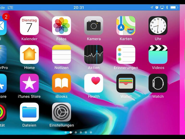 … oder über die Bildschirmsynchronisierung des iPhone dessen Bildschirminhalt auf dem Fernseher spiegeln.