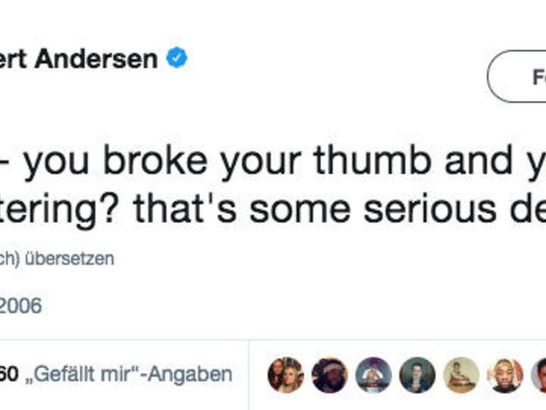 In frühen Tagen prägten vor allem Nutzer Konventionen von Twitter. Hier die erste Erwähnung anderer Nutzer mittels @-Zeichen.