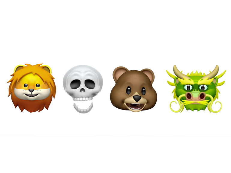 Mit iOS 11.3 stehen vier neue Animojis zur Auswahl