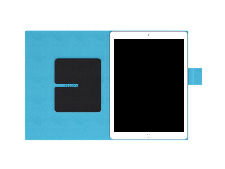 Das iPad wird in der Hülle durch ein Vakuum-Pad festgehalten