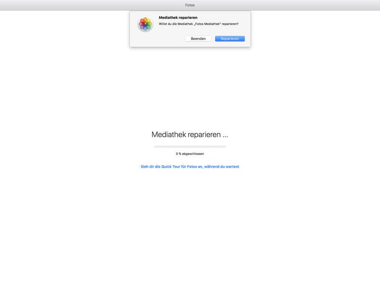 Foto-Mediathek reparieren