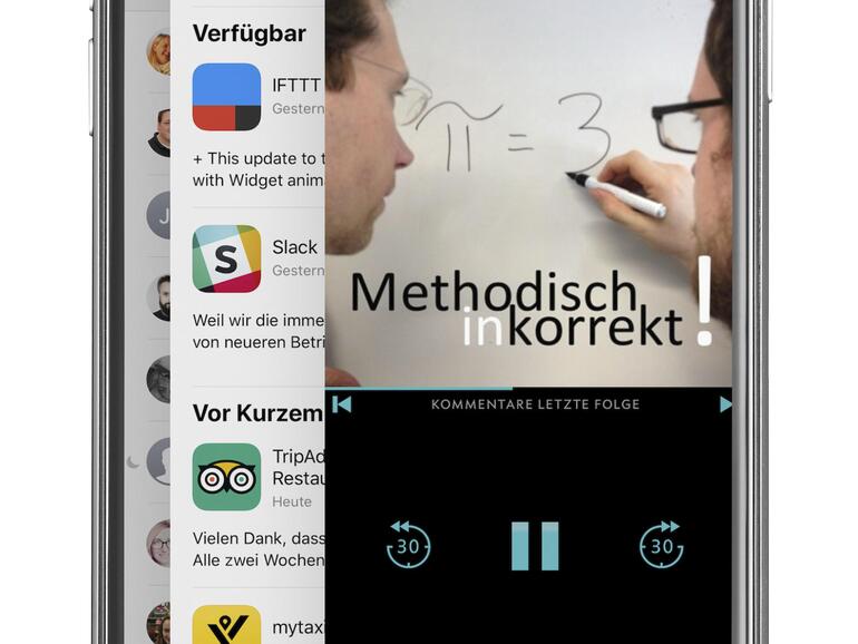 iPhone X App-Karussell