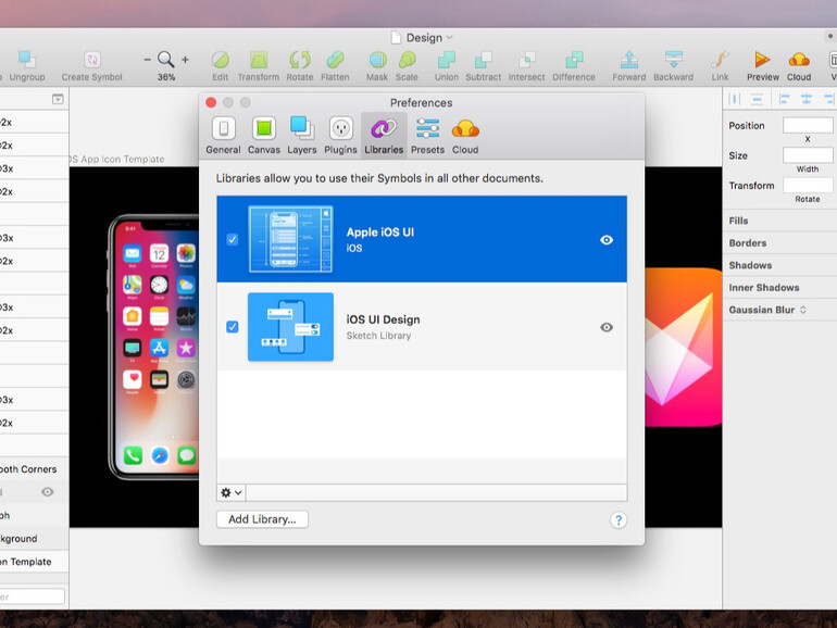 Screenshot aus Sketch