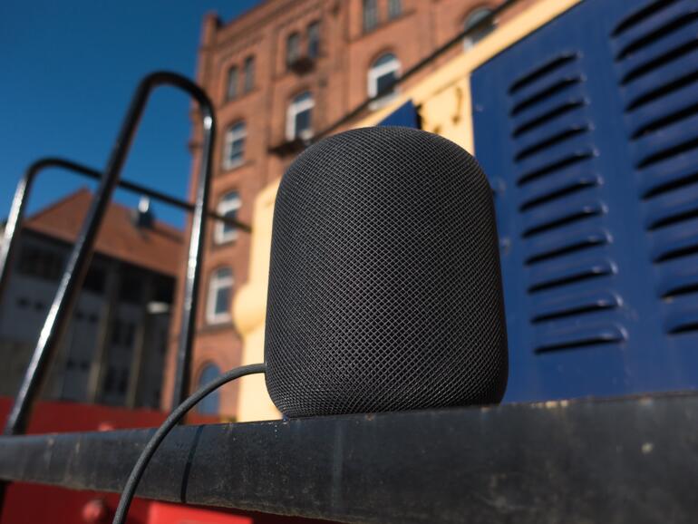 Sieht nicht nur gut aus, sondern klingt auch toll: Der HomePod von Apple.
