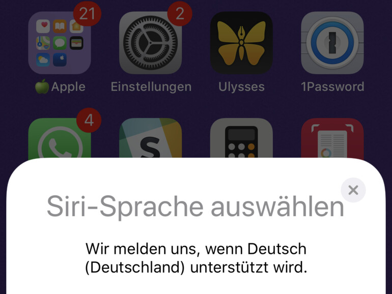 Derzeit unterstützt der HomePod nur Englisch, das allerdings in drei Varianten.