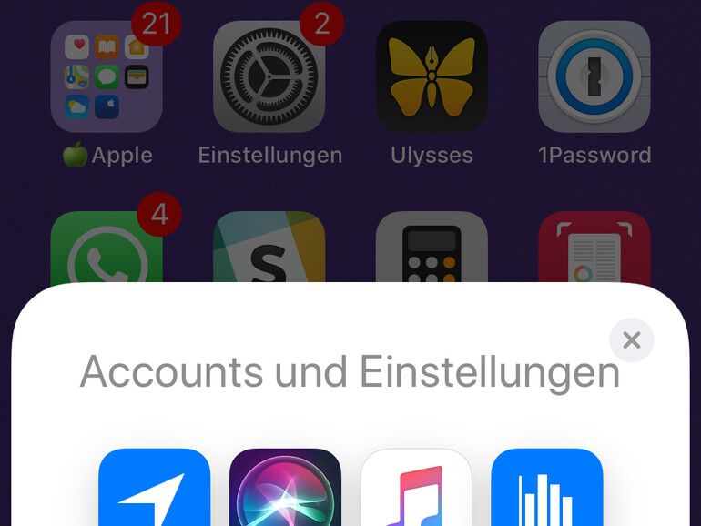 Accounts und Einstellungen werden automatisch übertragen. Praktisch.