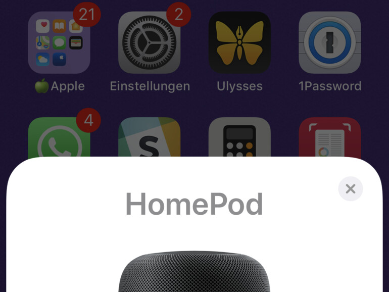 Im Anschluss wird der HomePod konfiguriert. Dies dauert nur wenige Sekunden - schon gleich kann es losgehen!
