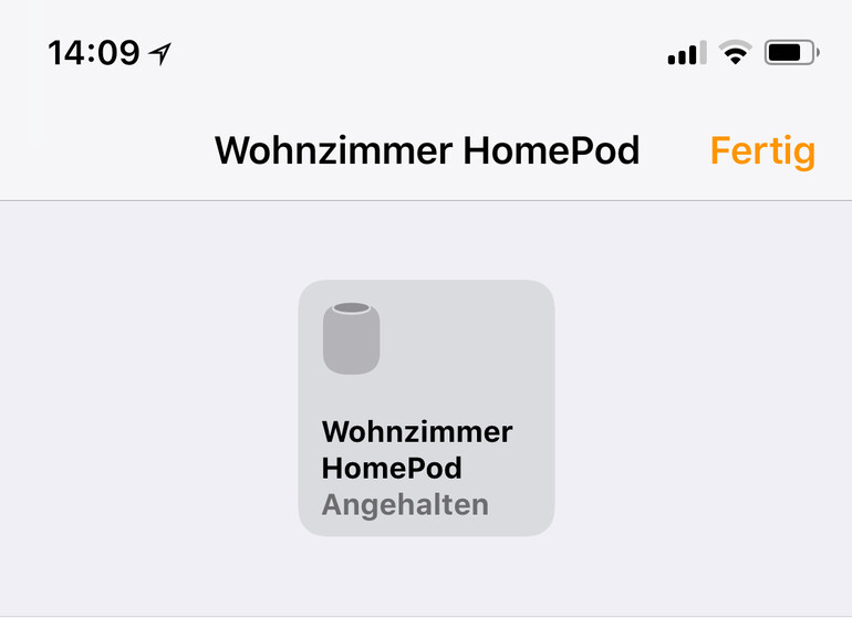 In der Home-App finden sich alle Optionen zur Konfiguration des HomePod.