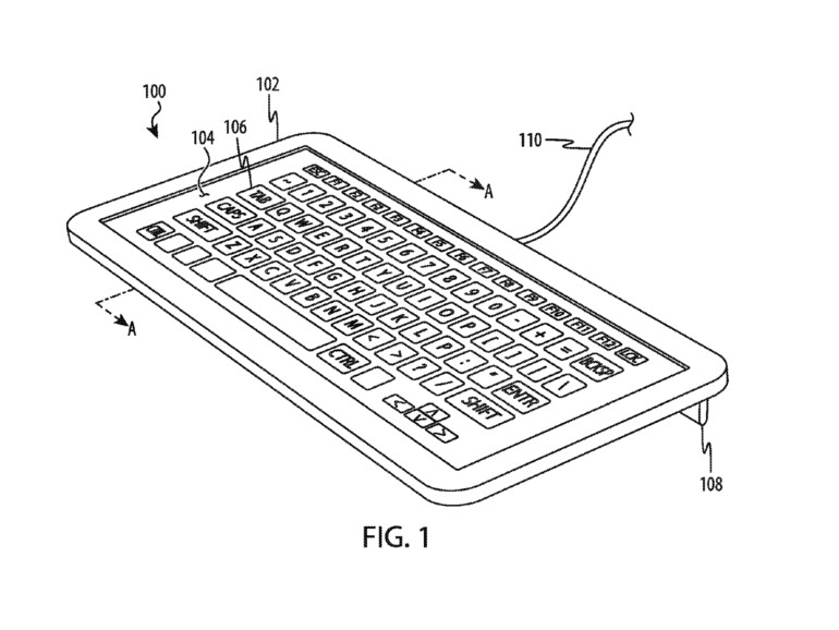 Patentskizze zeigt flexible Tastatur