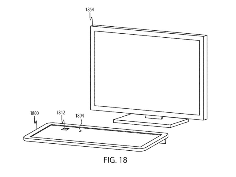 Patentskizze zeigt flexible Tastatur am iMac