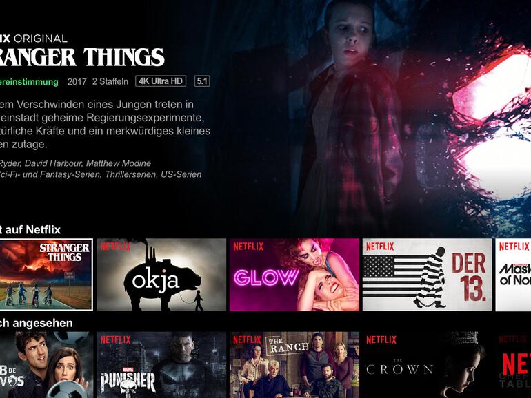 Netflix streamt Inhalte auch in 4K Ultra HD.