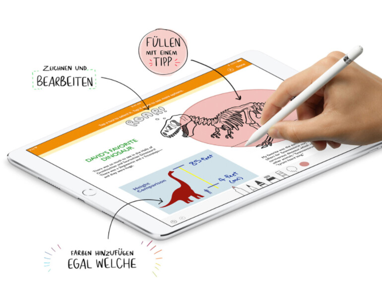 Pages, Numbers und Keynote lassen sich nun auch mit dem Apple Pencil verwenden