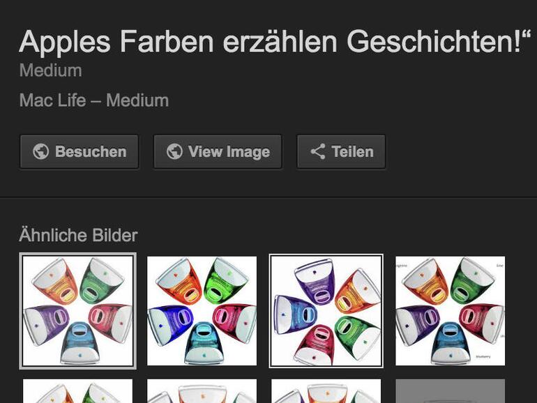 Da ist er wieder: Der „View Image“-Button in der Bildersuche von Google.