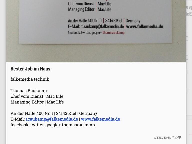 Text erfassen in Google Keep
