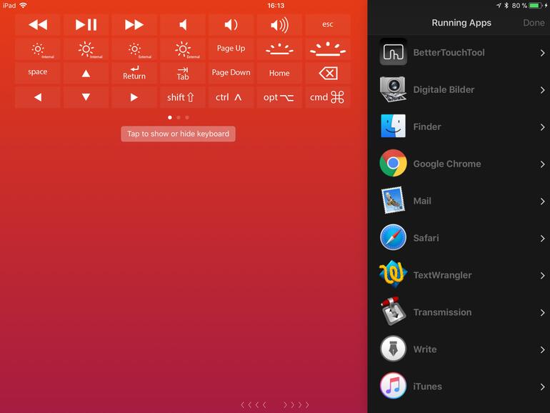 Bettertouchtool auf dem iPad