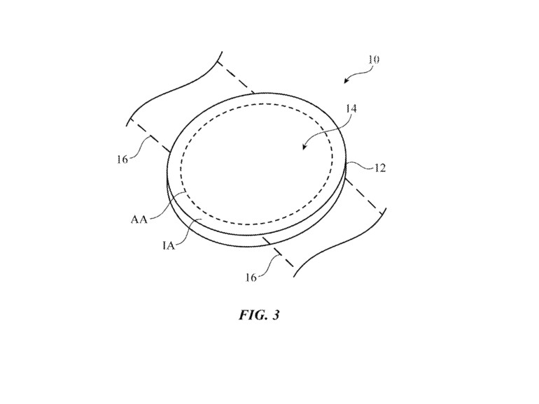 Patentskizze zeigt Armbanduhr mit rundem Display