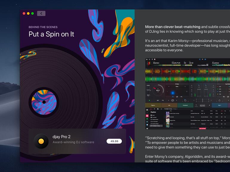 Geschichten zu Apps entdecken im neuen Mac App Store