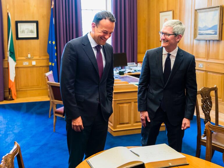 Irlands Premier Leo Varadkar trifft sich mit Tim Cook in Dublin (18.6)
