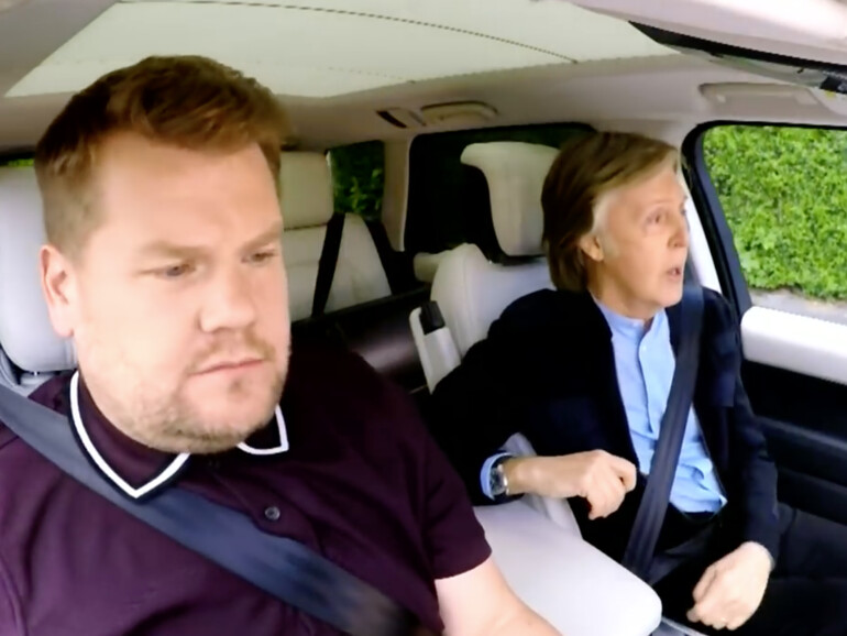 James Corden unterwegs mit Paul McCartney in Liverpool.