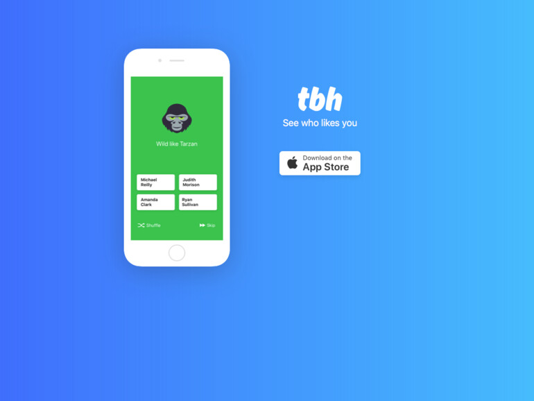 Homepage von tbhtime.com, die jetzt von Facebook eingestellt werden