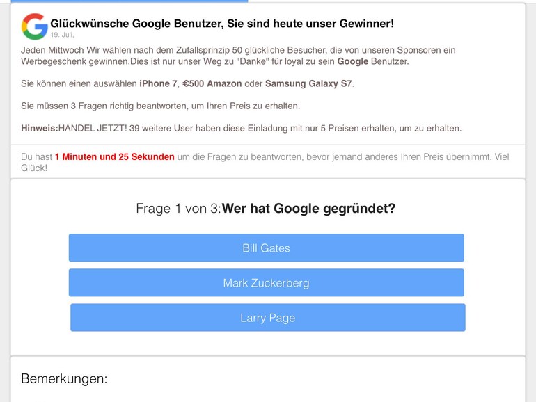 In den vergangenen Monaten sind sie geradezu eine Pest geworden: Plötzliche Pop-ups, die einem beim Besuch einer Webseite den Gewinn eines iPhone oder kleinerer Geldsummen versprechen.