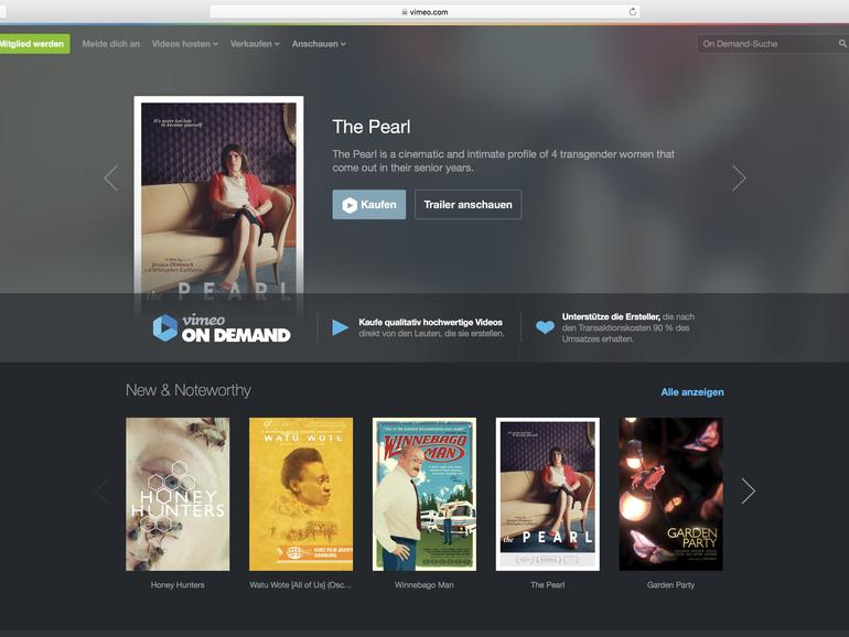 On demand: Sie können Videos on demand entweder kostenpflichtig ausleihen, kaufen oder Serien abonnieren und alle aktuellen sowie zukünftigen Videos während des Abos streamen. Als Ersteller können Sie mit einem Upgrade auf Vimeo Pro oder Business eigene Inhalte mit verkaufen.