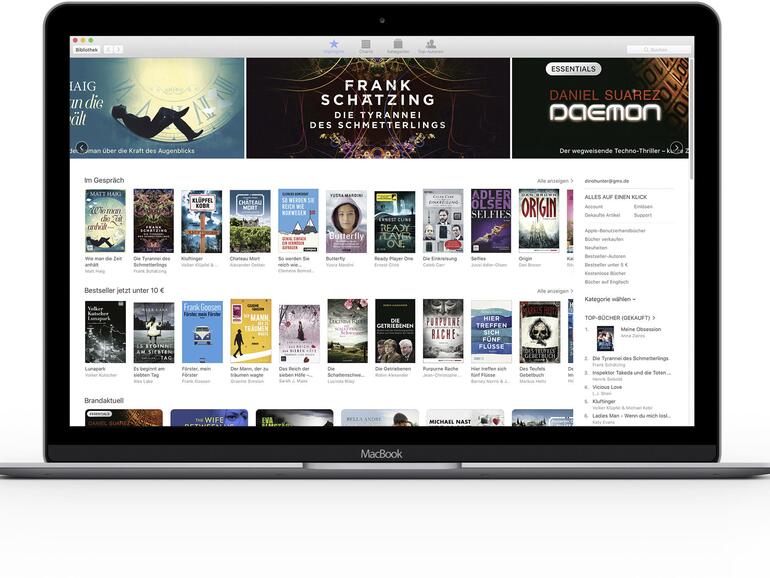 Apples Bücher-Shop, in dem auch Ihr Buch enthalten sein könnte