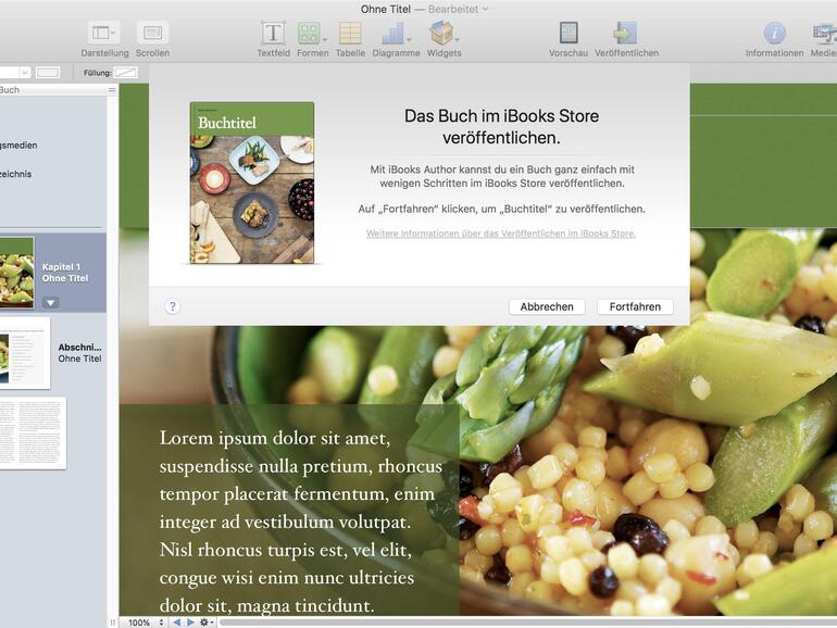 Veröffentlichen Sie Ihr E-Book im iBooks Store. Alternativ können Sie Ihr Buch auch in dem von anderen E-Book-Stores verwendeten EPUB-3-Format sichern.