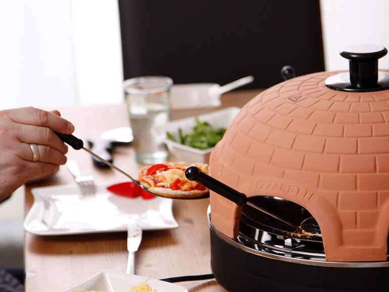 Ultratec Pizzarette produziert Minipizzen ähnlich einem Raclette