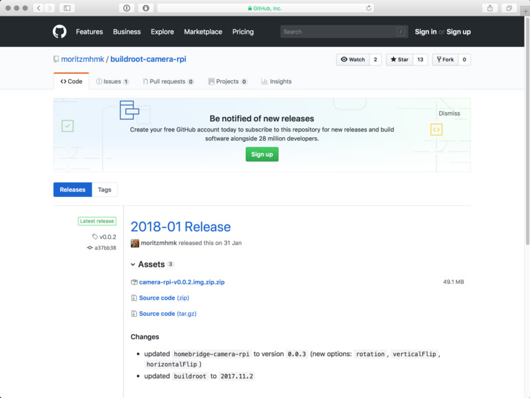 Die benötigte Software lässt sich über nur einen Klick via GitHub laden.
