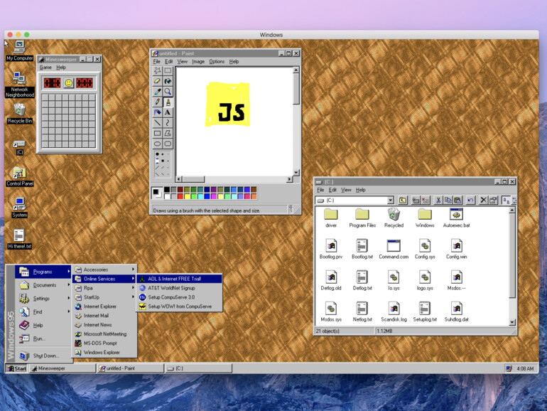 Windows 95 als App unter macOS