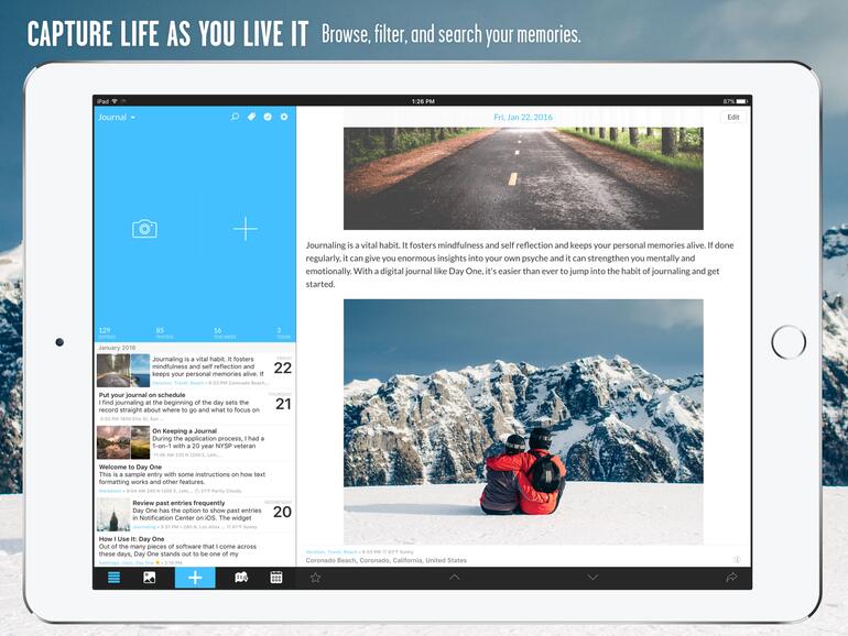 Screenshot aus Day One V3