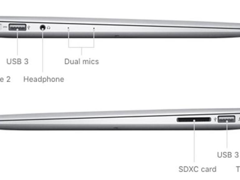 Schnittstellen am MacBook Air
