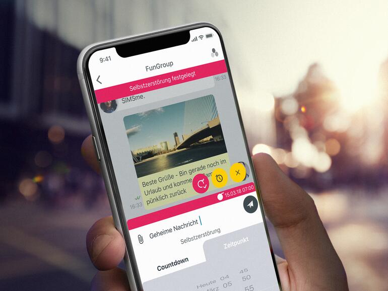 Fun-Chat mit Selbstzerstörung