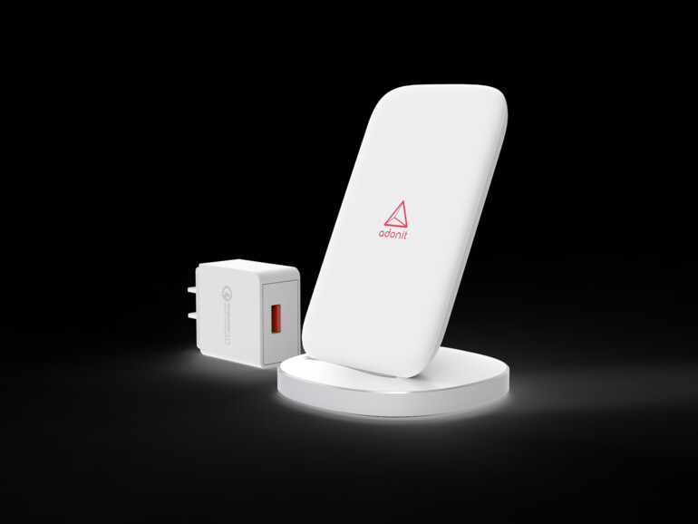 Schreibtischstand für neue iPhone-Modelle mit Schnellladefunktion