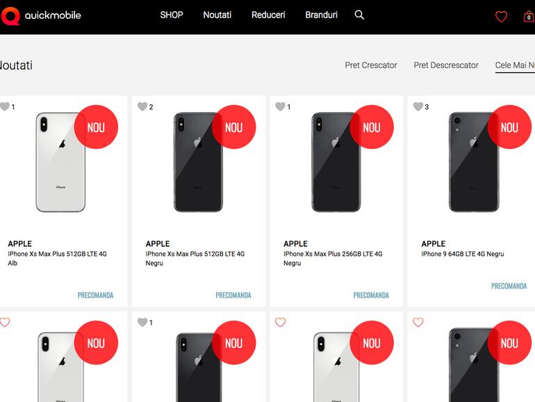 iPhone XS bei Quick Mobile in Rumänien vorbestellen