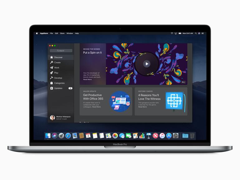 Der neue Mac-App-Store von macOS Mojave.